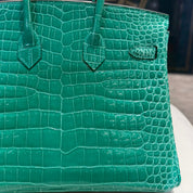 Hermès Vert Jade Birkin 25 Crocodile Porosus Palladium Hardware