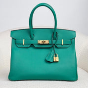 Hermès Vert Jade Birkin 25 Epsom Gold Hardware
