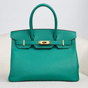 Hermès Vert Jade Birkin 25 Epsom Gold Hardware