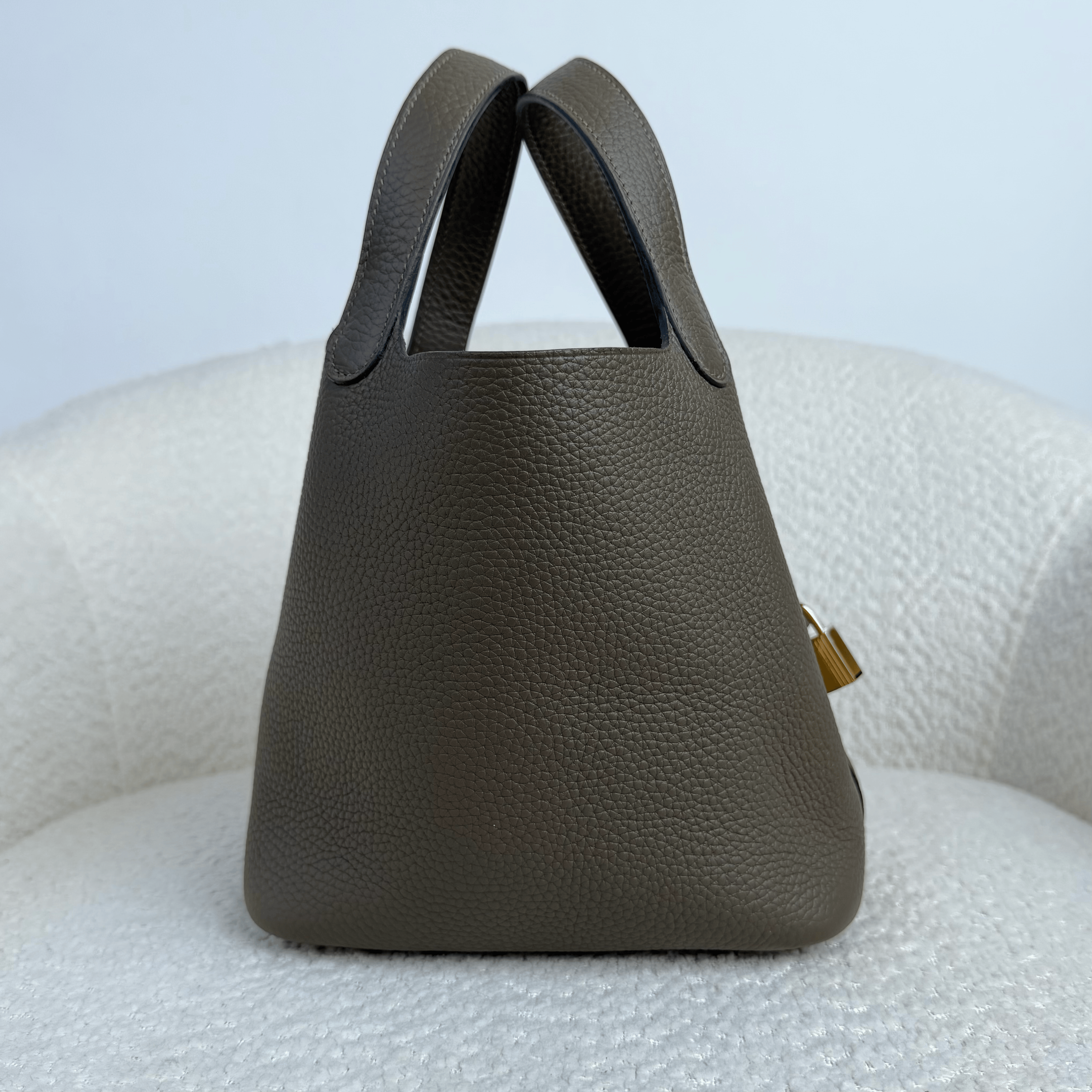 Hermès Vert Loden Picotin 18 Taurillon Clemence Gold Hardware