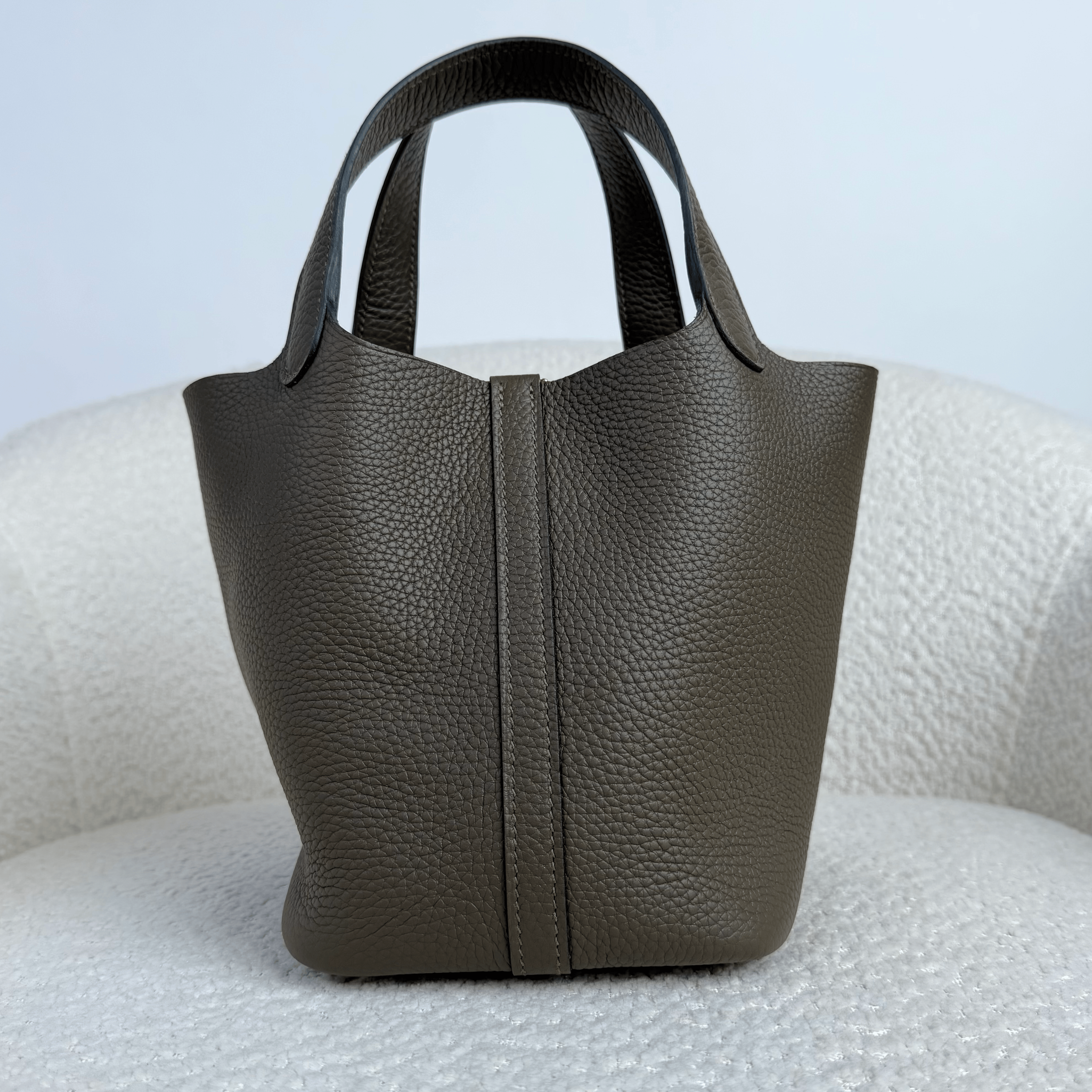 Hermès Vert Loden Picotin 18 Taurillon Clemence Gold Hardware
