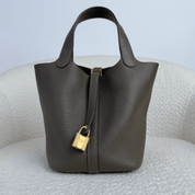 Hermès Vert Loden Picotin 18 Taurillon Clemence Gold Hardware