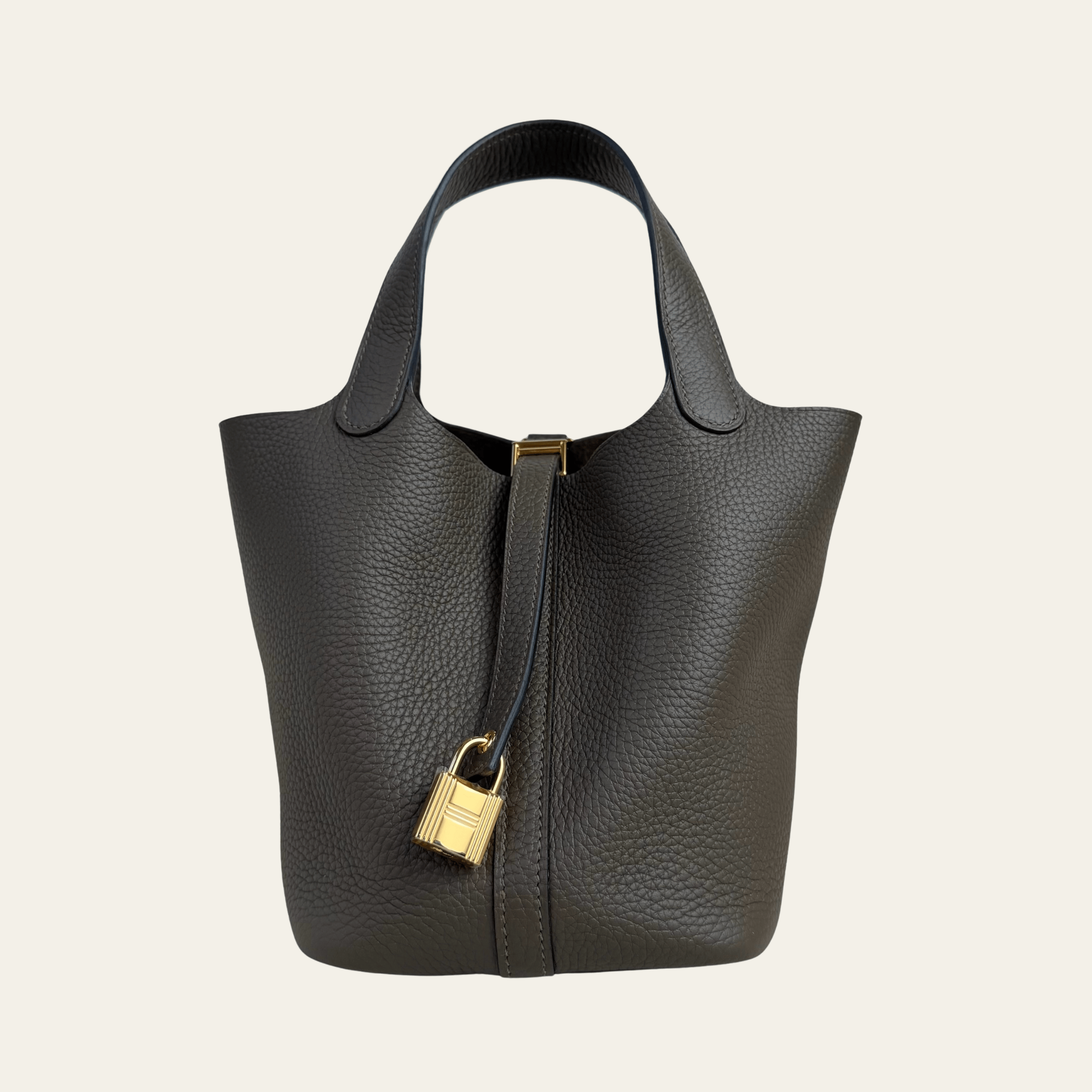 Hermès Vert Loden Picotin 18 Taurillon Clemence Gold Hardware