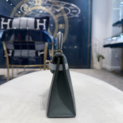 Hermès Vert Mangrove / Gris Pantin / Noir Mini Kelly Sellier 20 Epsom Permabrass Hardware