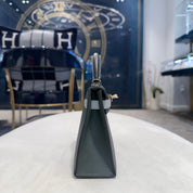 Hermès Vert Mangrove / Gris Pantin / Noir Mini Kelly Sellier 20 Epsom Permabrass Hardware