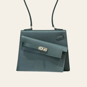 Hermès Vert Mangrove Kelly En Desordre Sellier 20 Epsom Permabrass Hardware Limited Edition