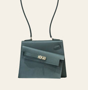 Hermès Vert Mangrove Mini Kelly En Desordre 20 Permabrass Hardware Limited Edition
