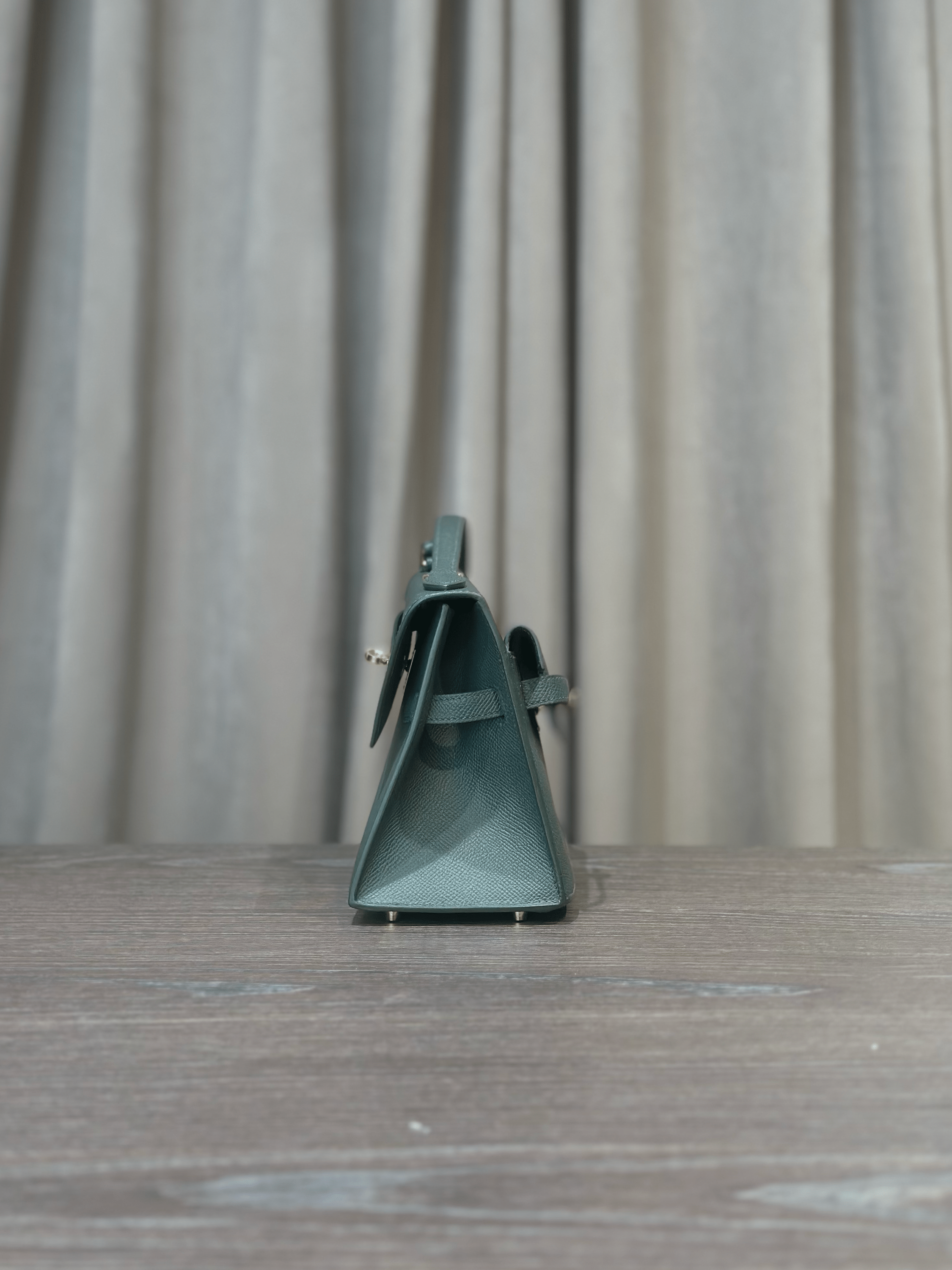 Hermès Vert Mangrove Mini Kelly En Desordre 20 Permabrass Hardware Limited Edition