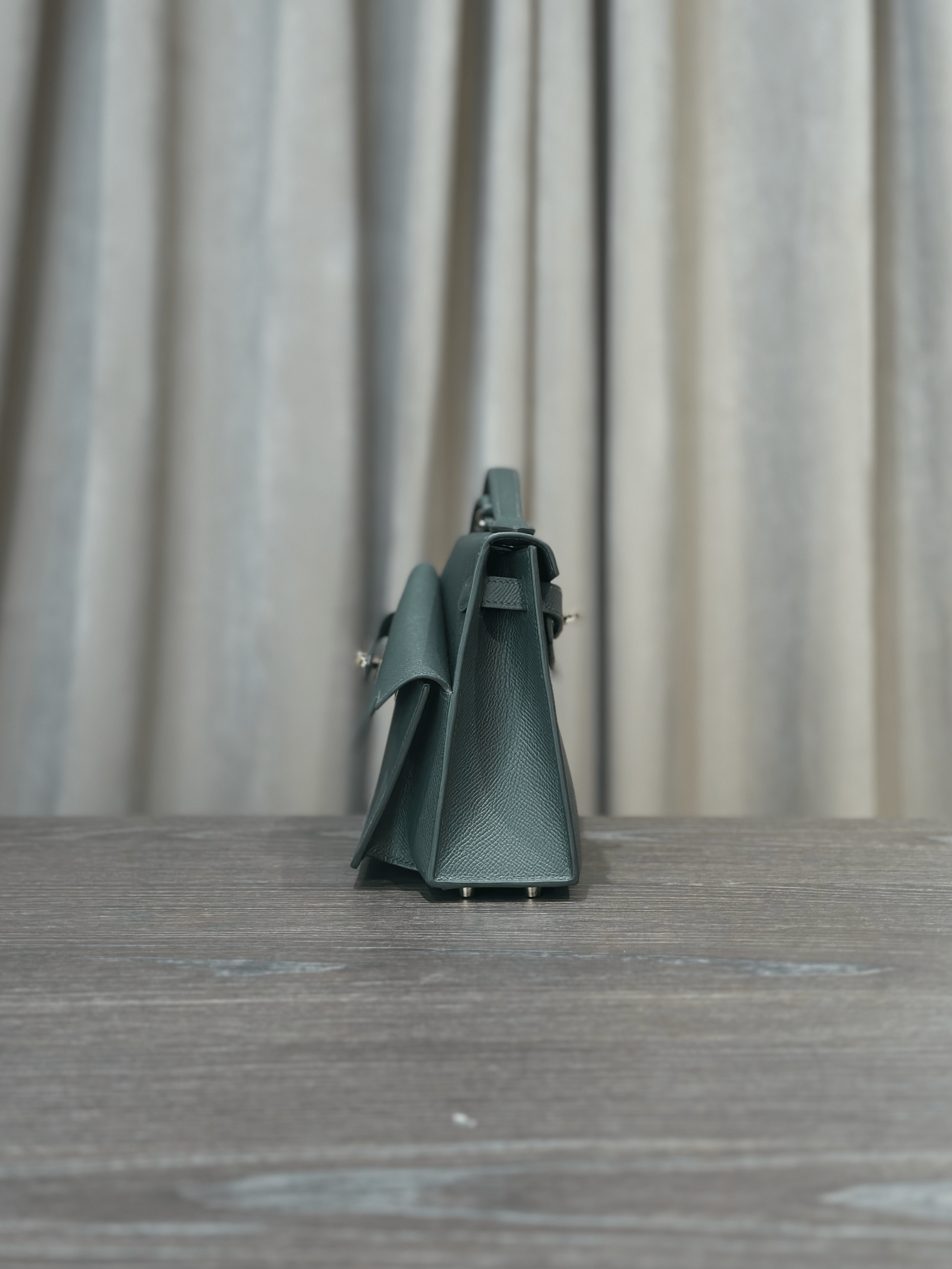 Hermès Vert Mangrove Mini Kelly En Desordre 20 Permabrass Hardware Limited Edition