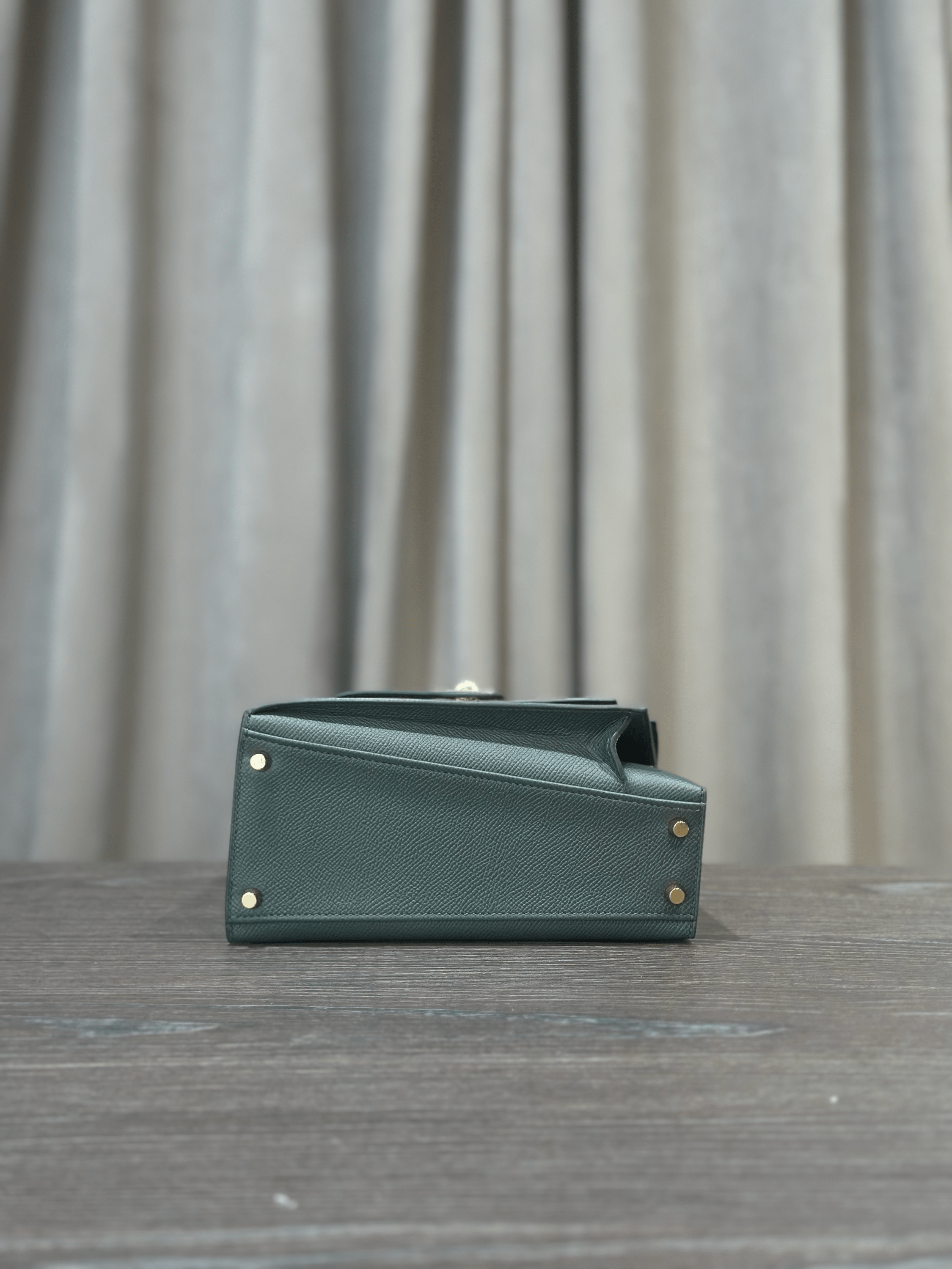 Hermès Vert Mangrove Mini Kelly En Desordre 20 Permabrass Hardware Limited Edition