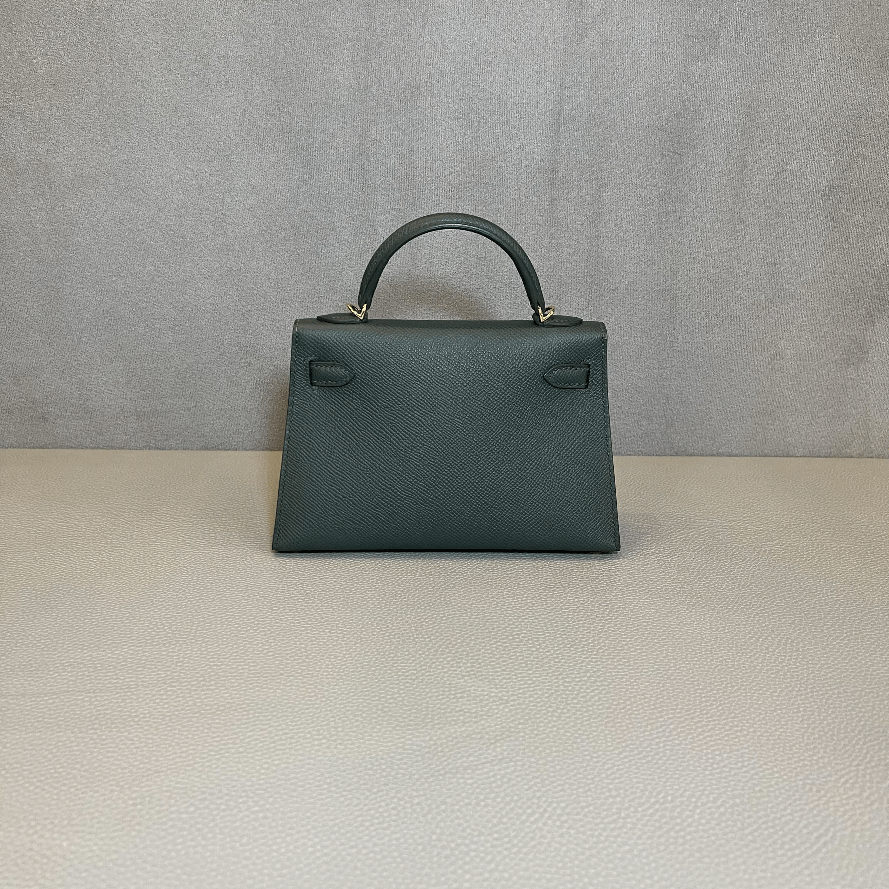 Hermès Vert Mangrove Mini Kelly Sellier 20 Epsom Gold Hardware