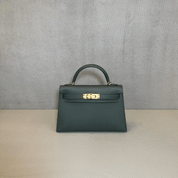 Hermès Vert Mangrove Mini Kelly Sellier 20 Epsom Gold Hardware