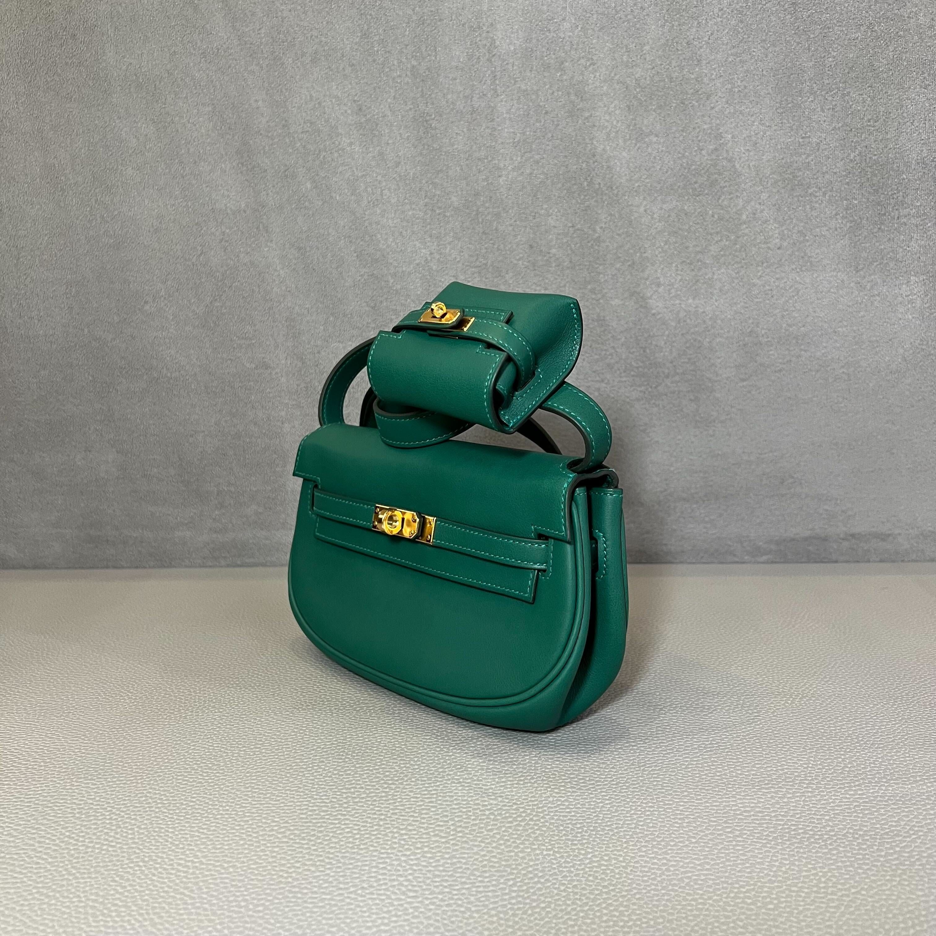 Hermes Vert Moyen Kelly Moove Swift Gold Hardware