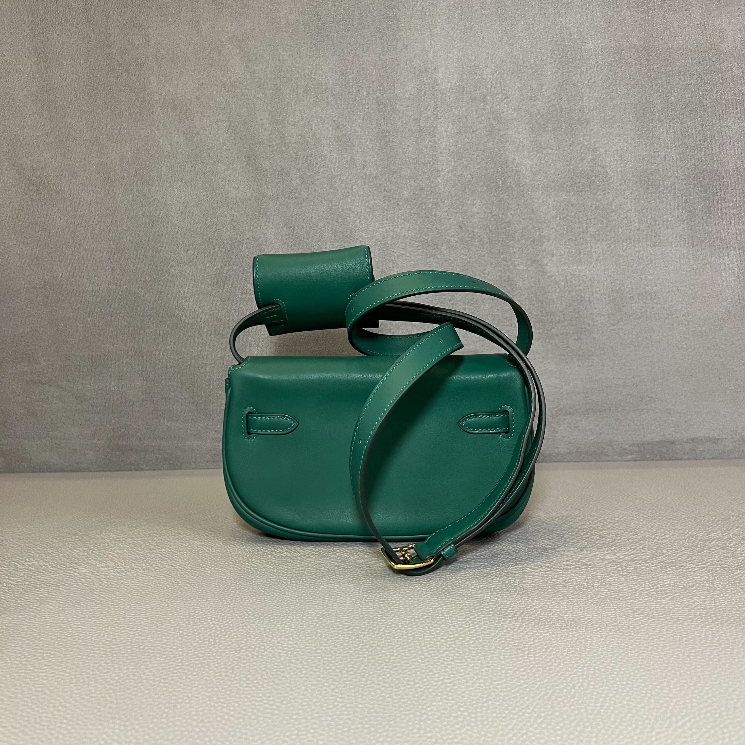 Hermes Vert Moyen Kelly Moove Swift Gold Hardware