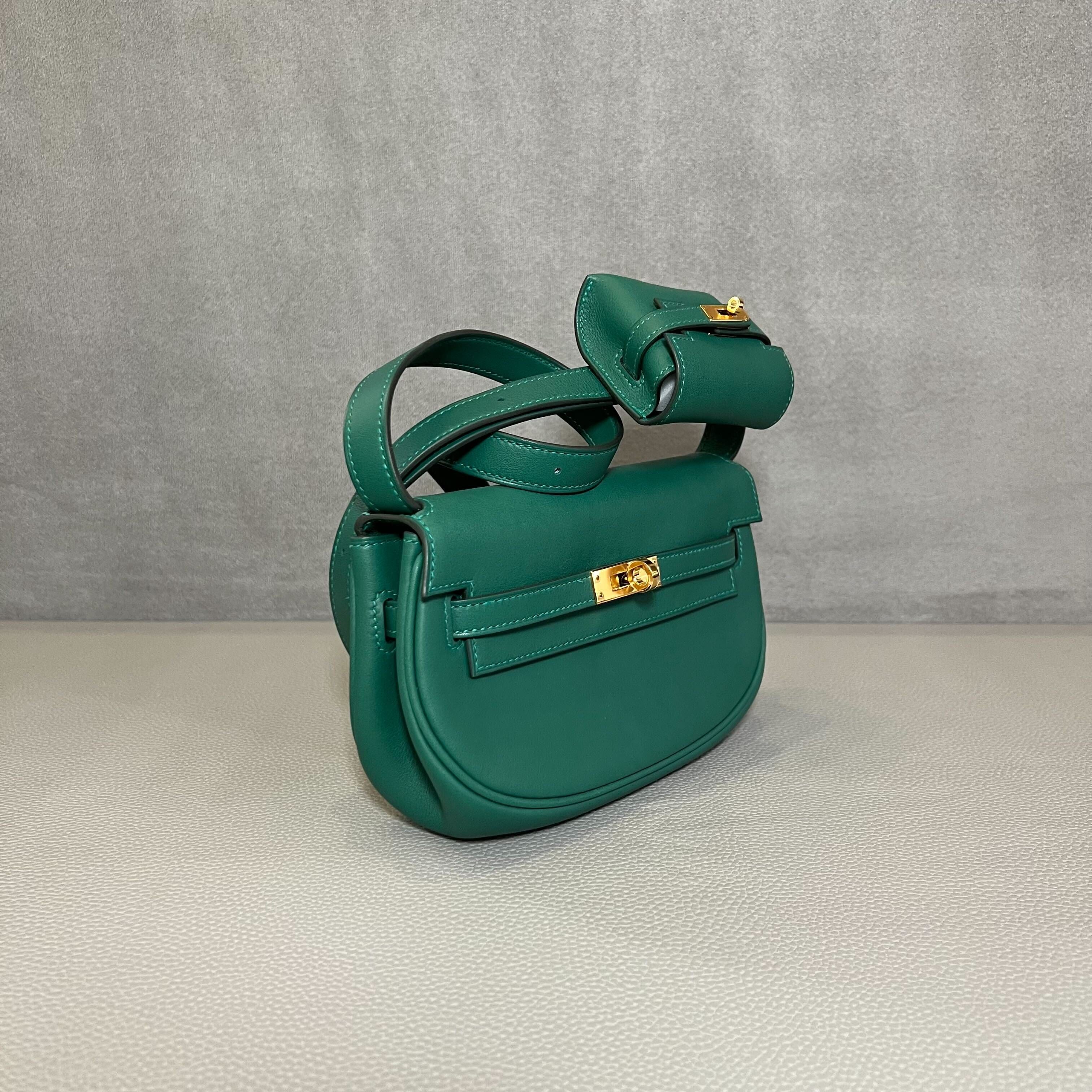 Hermes Vert Moyen Kelly Moove Swift Gold Hardware