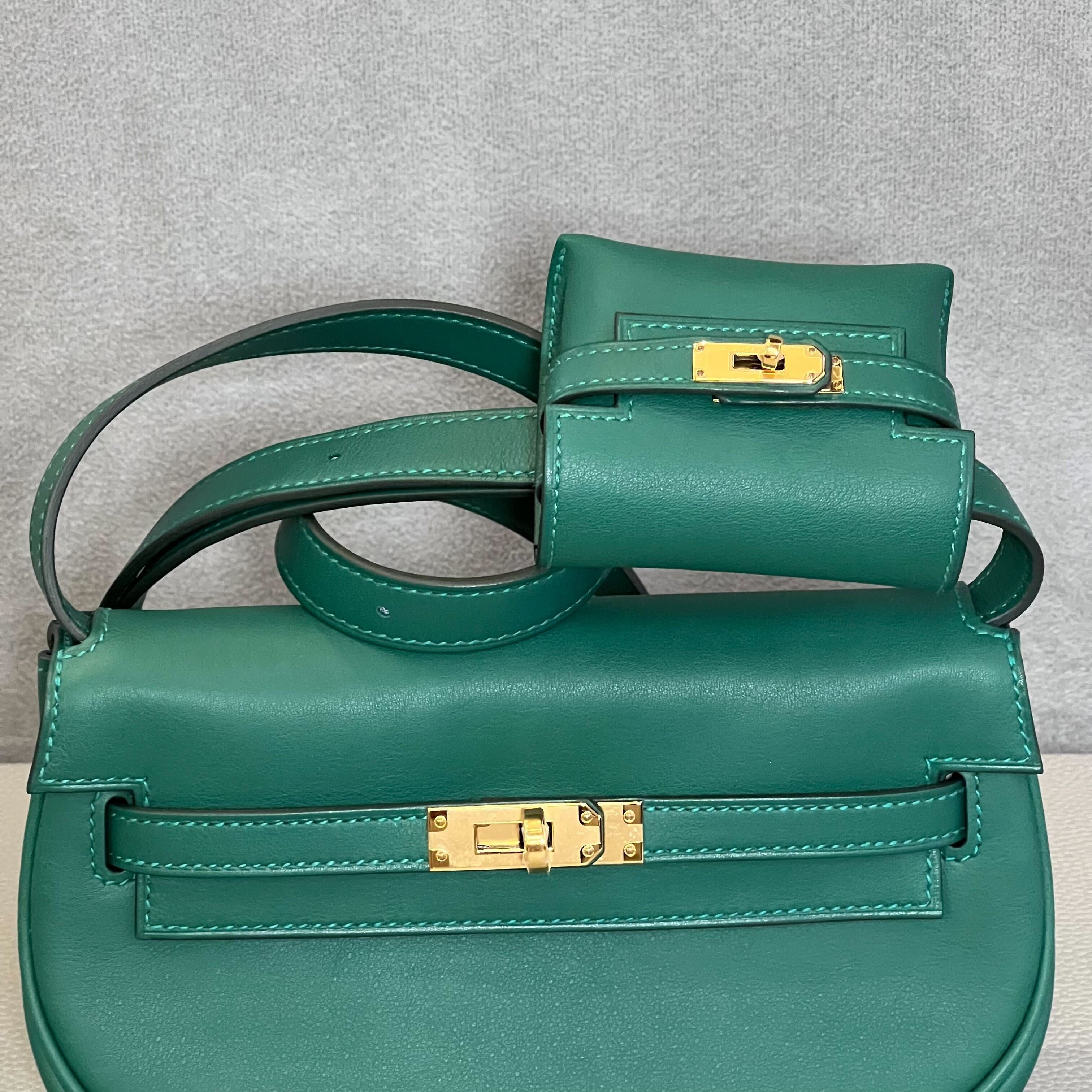 Hermes Vert Moyen Kelly Moove Swift Gold Hardware