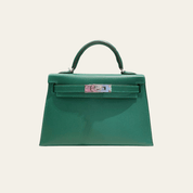 Hermès Vert Moyen Mini Kelly Sellier 20 Madame Palladium Hardware