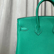 Hermès Vert Vertigo Birkin 25 Togo Palladium Hardware