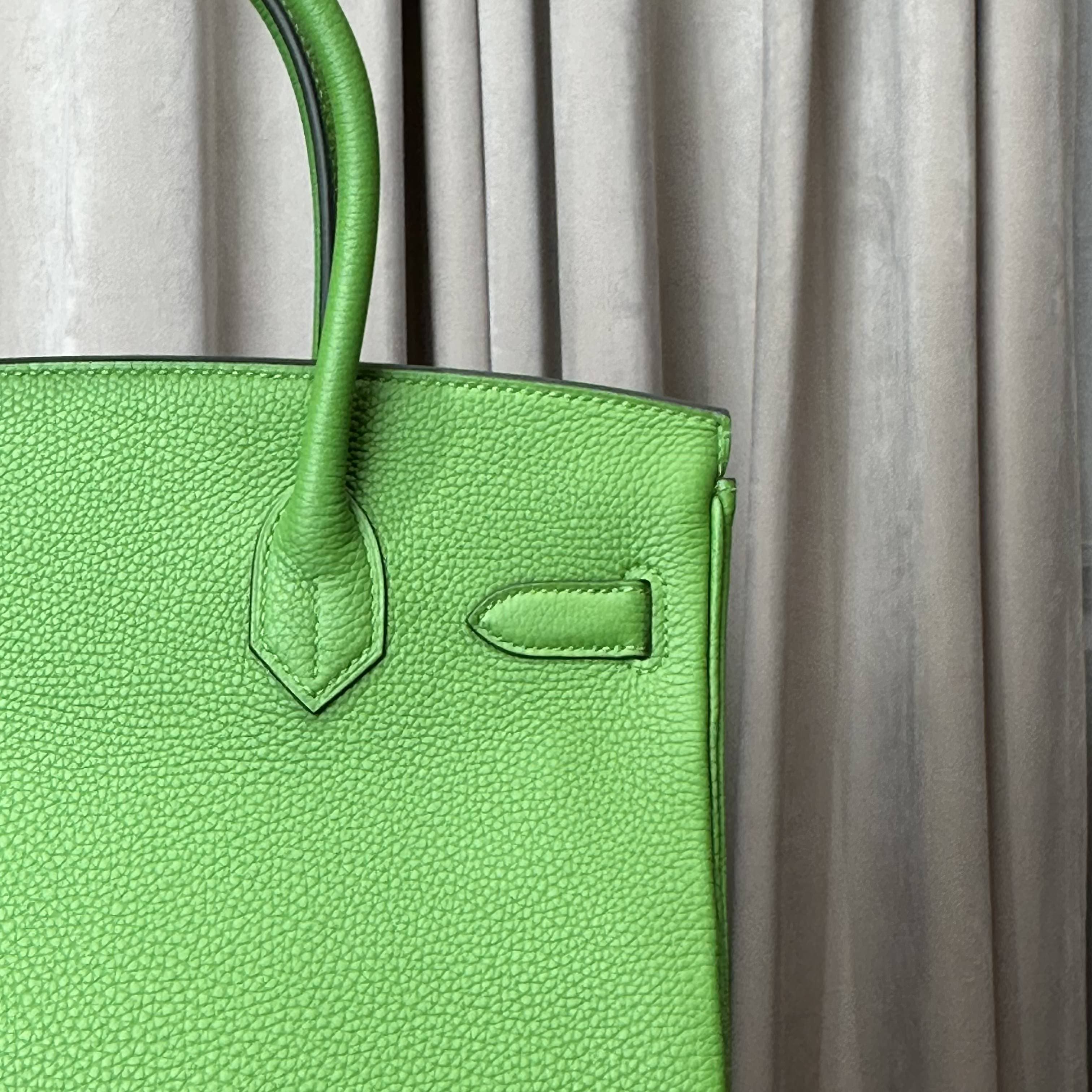 Hermès Vert Yucca Birkin 30 Togo Palladium Hardware