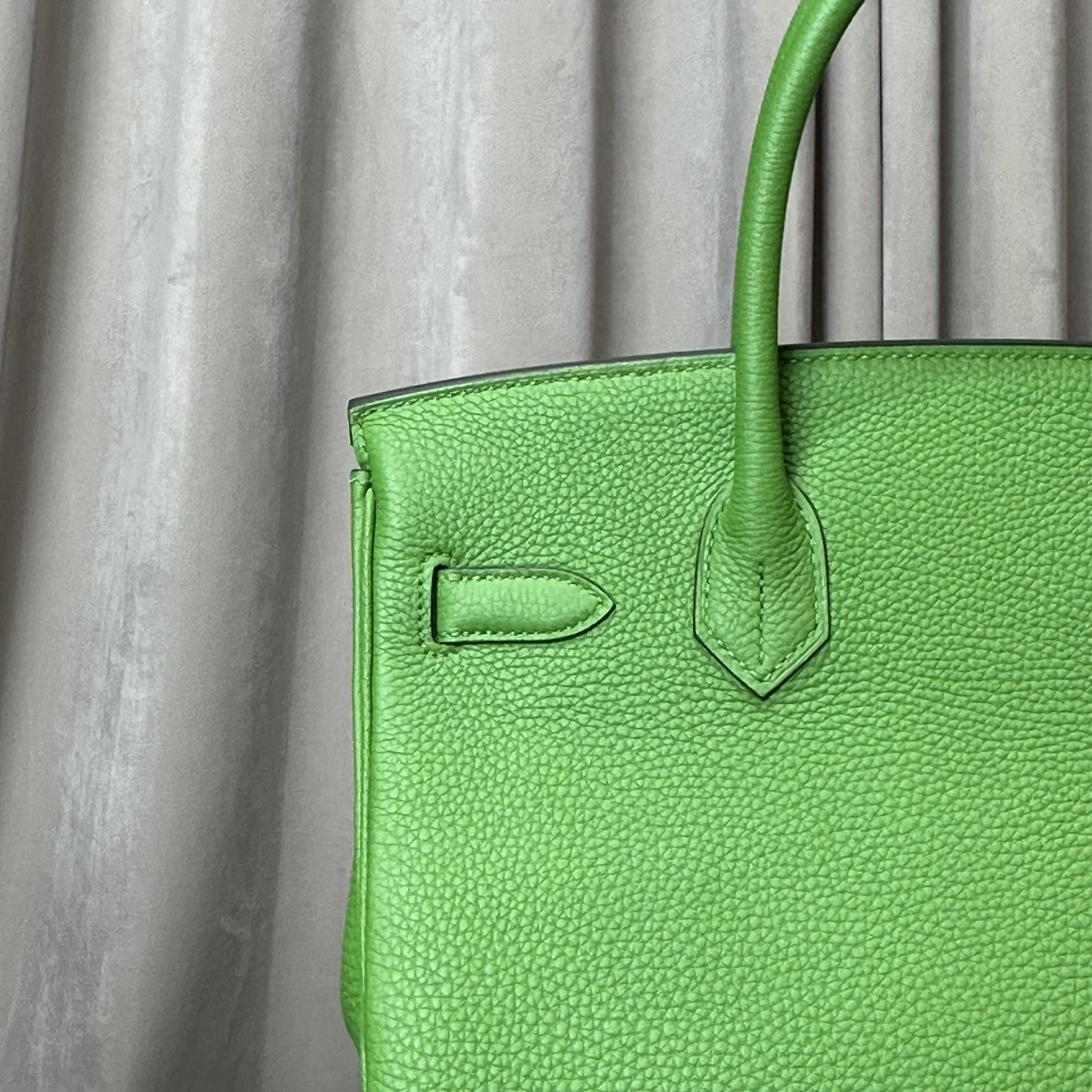 Hermès Vert Yucca Birkin 30 Togo Palladium Hardware