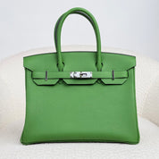 Hermès Vert Yucca Birkin 30 Togo Palladium Hardware