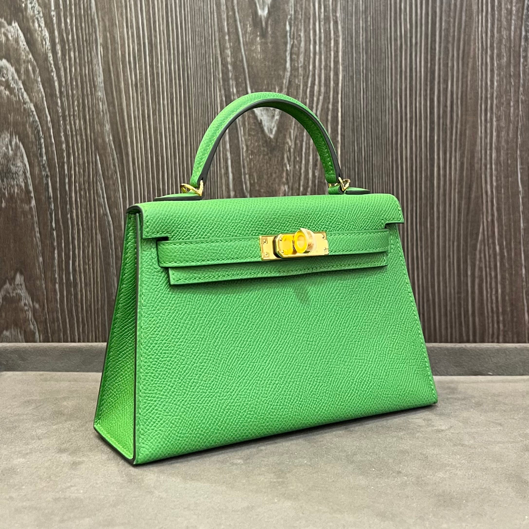 Hermès Vert Yucca Mini Kelly 20 – Green Kelly Sellier Gold