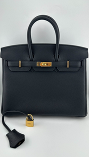 Hermès Birkin 25 Noir Togo Leather Gold Hardware