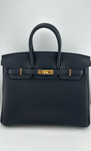 Hermès Birkin 25 Noir Togo Leather Gold Hardware