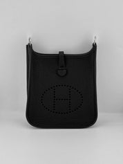 Hermès Mini Evelyne 16 Clemence Amazone Noir Palladium Hardware