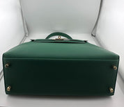 Hermès Kelly II Sellier 28 Veau Epsom Vert Moyen Gold Hardware