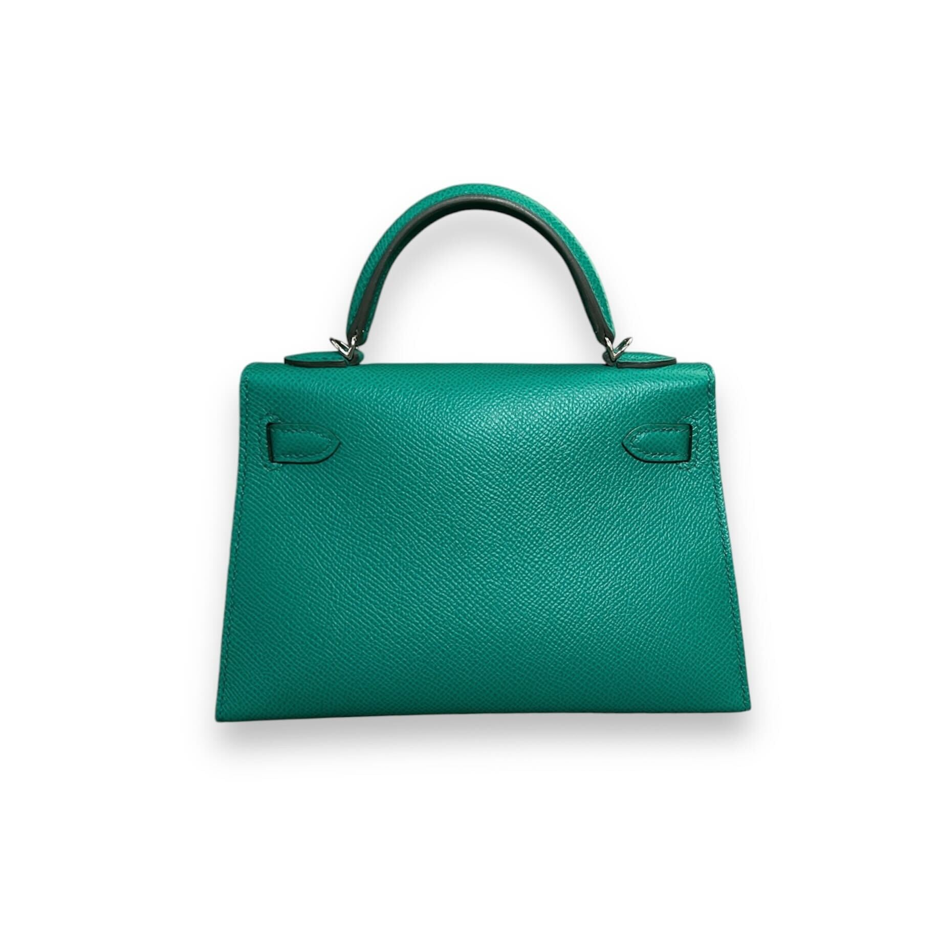 Hermès Kelly 20 Vert Jade Epsom Palladium Hardware