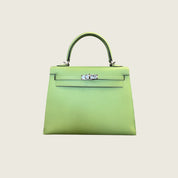 Hermès Kelly II Sellier 25 Vert Criquet Epsom Palladium Hardware