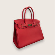 Hermès Birkin 30 Rouge Casque Togo Gold Hardware