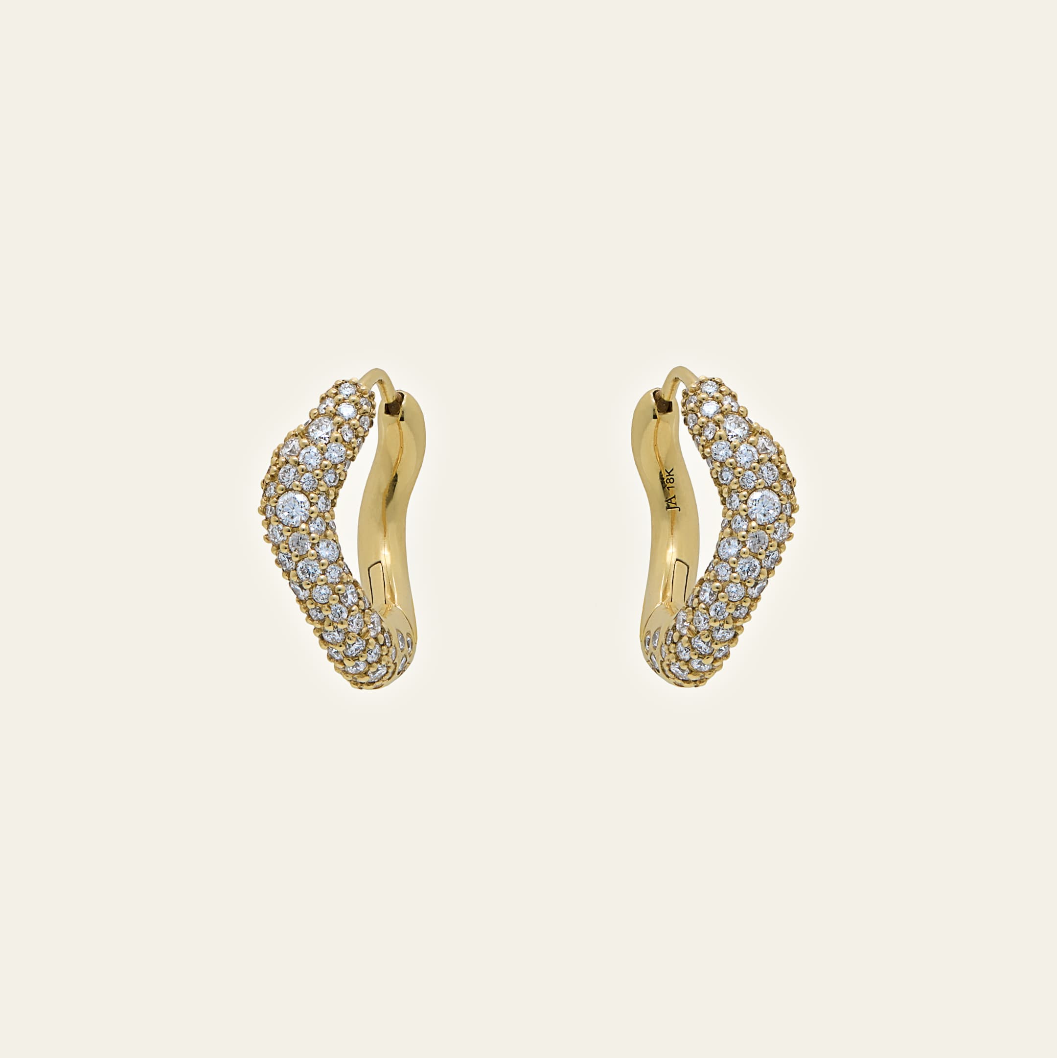 Isla Diamond Wave Earrings