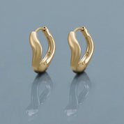 Isla Yellow Gold Wave Earrings