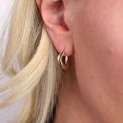 Isla Yellow Gold Wave Earrings