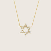 JA X Sammy Jacqueline Multi-Shape Diamond Star of David Necklace