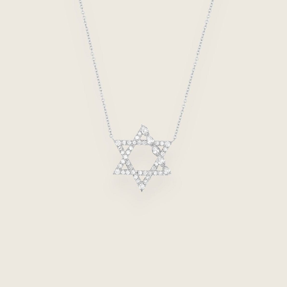 JA X Sammy Jacqueline Multi-Shape Diamond Star of David Necklace