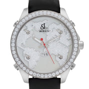 Jacob & Co. Five Time Zones JC-47WW 'Ladies' Stainless Steel Mother of Pearl Dial Diamond-Set