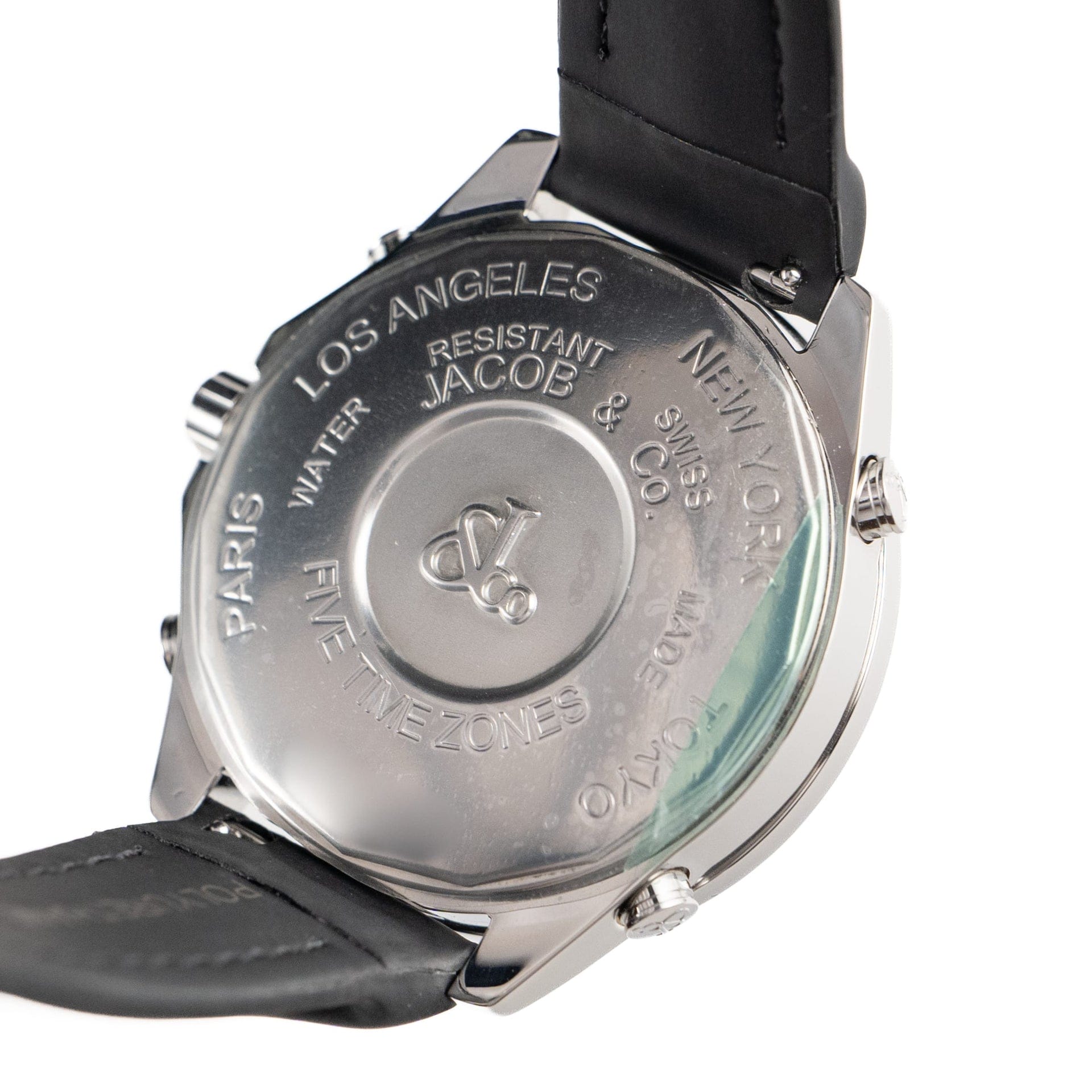 Jacob & Co. Five Time Zones JC-47WW 'Ladies' Stainless Steel Mother of Pearl Dial Diamond-Set