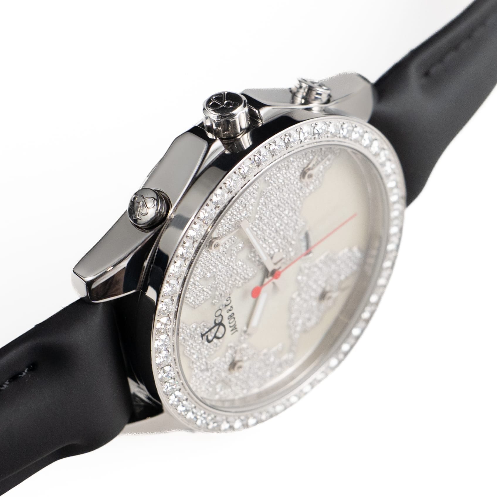 Jacob & Co. Five Time Zones JC-47WW 'Ladies' Stainless Steel Mother of Pearl Dial Diamond-Set