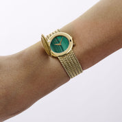 Jaeger-LeCoultre 4154 21 Yellow Gold Coin Malachite Secret Hours Dial Made For The Kingdom Of Saudi Arabia