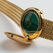 Jaeger-LeCoultre 4154 21 Yellow Gold Coin Malachite Secret Hours Dial Made For The Kingdom Of Saudi Arabia