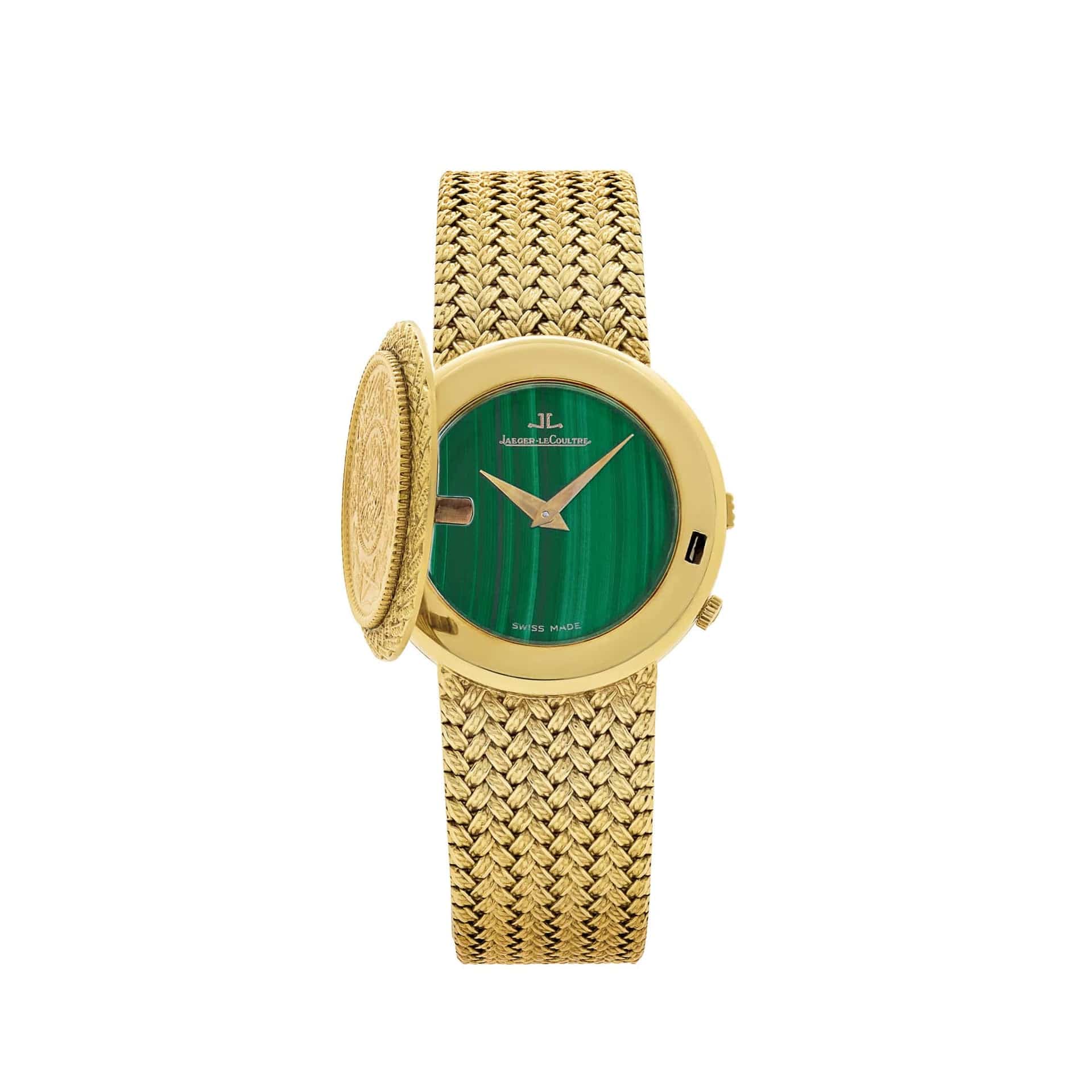 Jaeger-LeCoultre 4154 21 Yellow Gold Coin Malachite Secret Hours Dial Made For The Kingdom Of Saudi Arabia