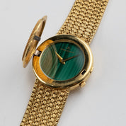 Jaeger-LeCoultre 4154 21 Yellow Gold Coin Malachite Secret Hours Dial Made For The Kingdom Of Saudi Arabia