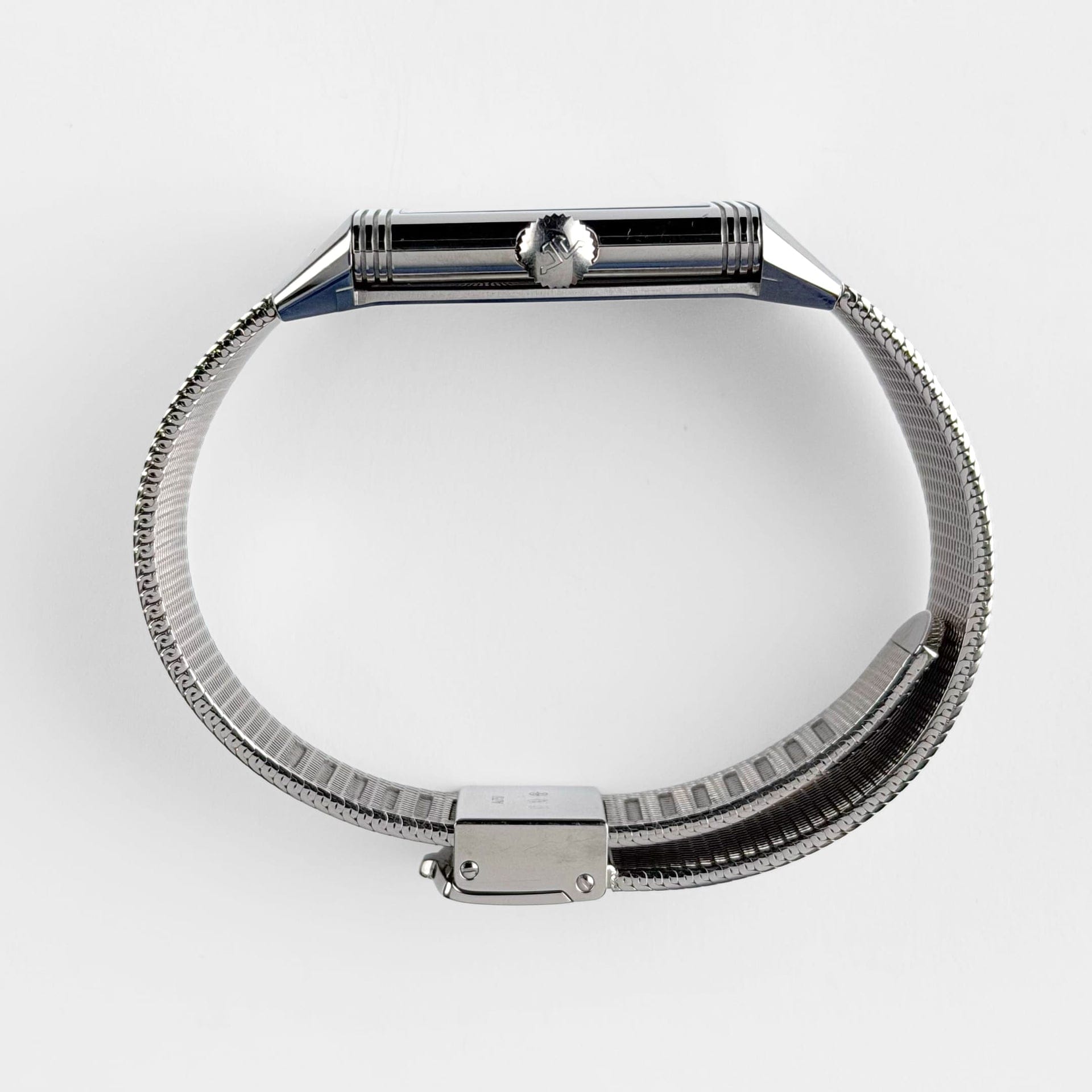 Jaeger-LeCoultre Reverso Q713312J Tribute Monoface Small Seconds White Gold Silver Dial Mesh Bracelet Limited Edition of 200
