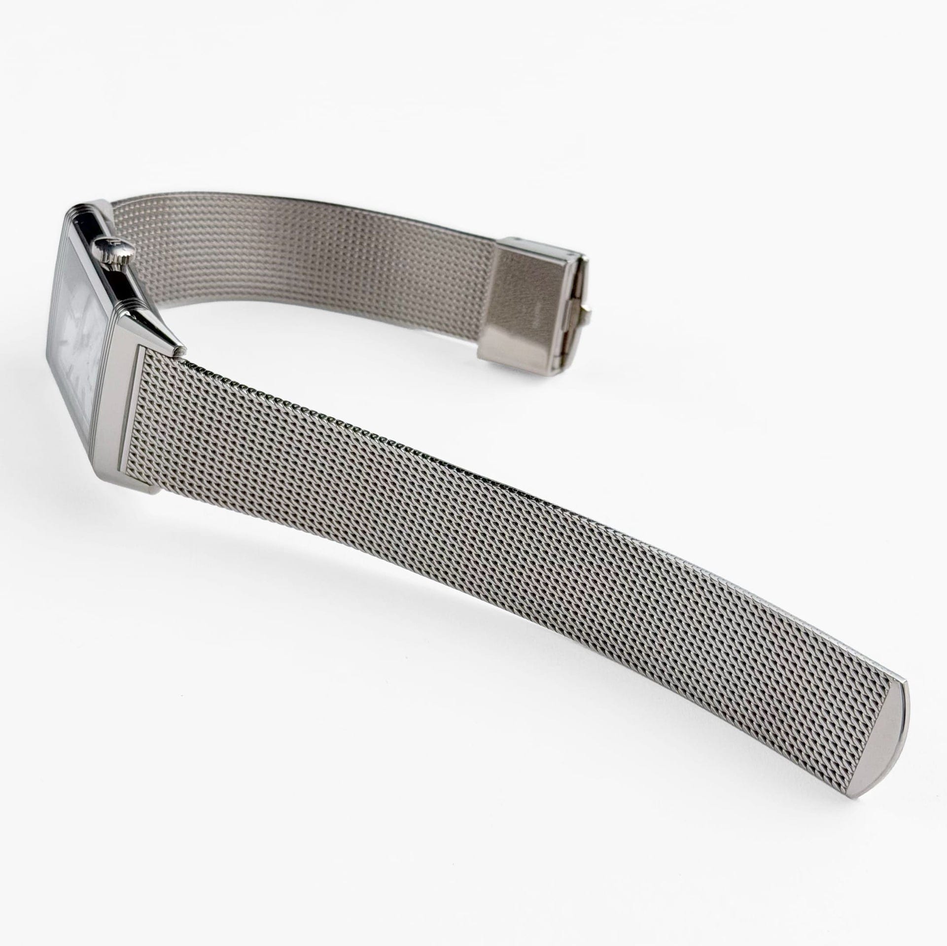 Jaeger-LeCoultre Reverso Q713312J Tribute Monoface Small Seconds White Gold Silver Dial Mesh Bracelet Limited Edition of 200