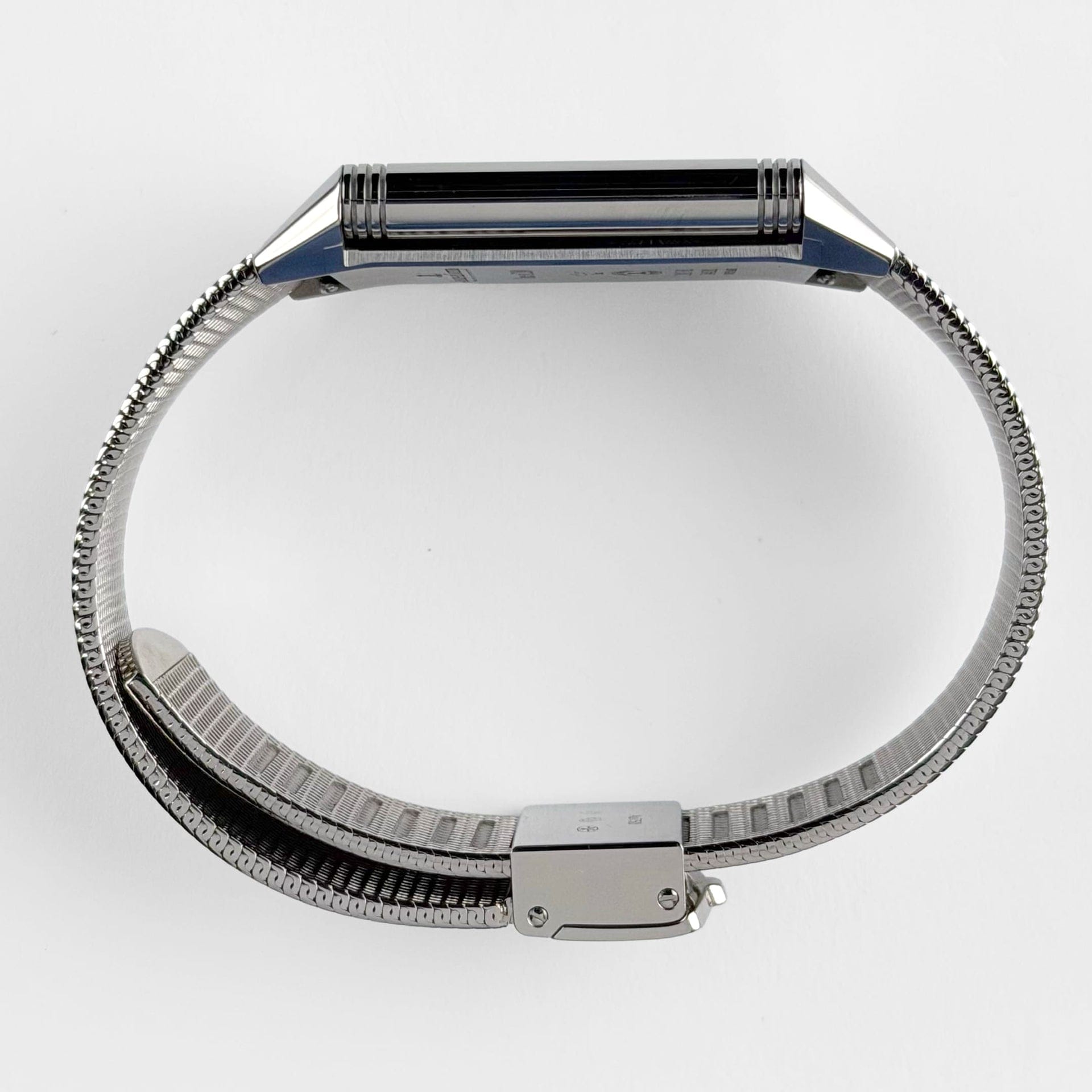 Jaeger-LeCoultre Reverso Q713312J Tribute Monoface Small Seconds White Gold Silver Dial Mesh Bracelet Limited Edition of 200