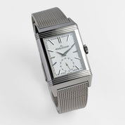 Jaeger-LeCoultre Reverso Q713312J Tribute Monoface Small Seconds White Gold Silver Dial Mesh Bracelet Limited Edition of 200