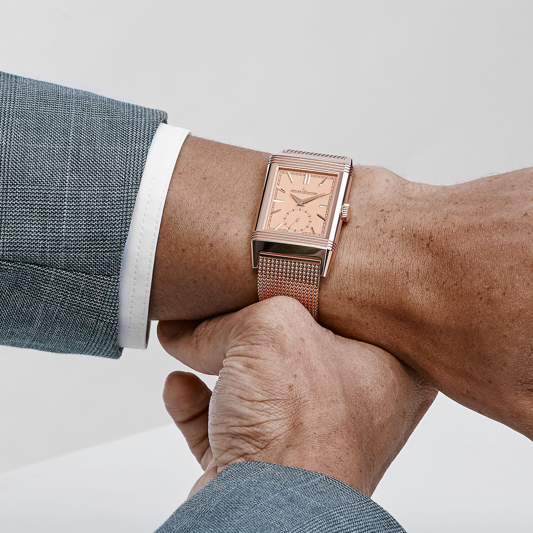 Jaeger-LeCoultre Reverso Tribute Q713216J Monoface Small Seconds Rose Gold Grained Rose Gold Dial (2025)
